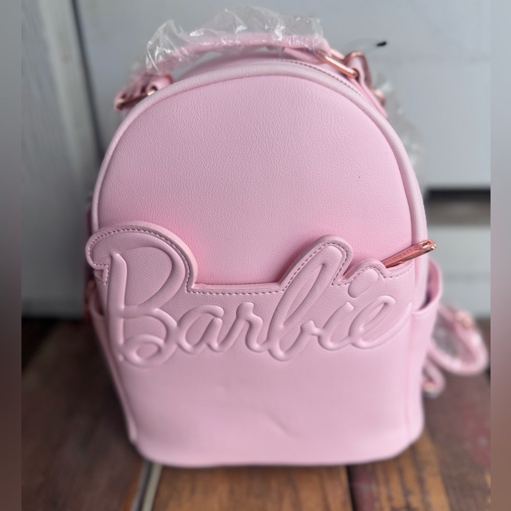 Loungefly Barbie Baby Pink Mini Logo Backpack New